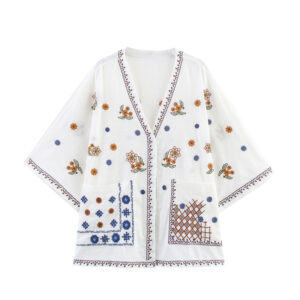 European And American Style Fashionable Simple Embroidered Shirt