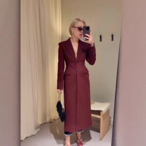 Women's Slim Temperament Long Overcoat Outerwear