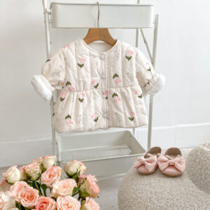 Girls' Compressed Cotton Fleece Lined Long Coat