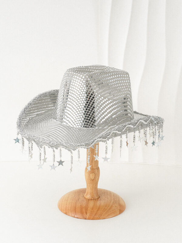 Western Cowboy Hat Sequined Tassel XINGX Design Floppy Hat - Image 5