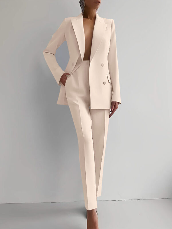Casual Suits Fashion Long Sleeve Single-breasted Jacket Top And Slim Fit Trousers Women's Business Suits - Image 9