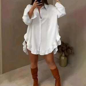 Spring And Summer Shirt Loose Solid Color Women's Clothing